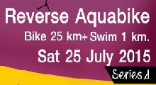 Reverse Aquabike Bike 25 km. + Swim 1 km. Solo 25 July 2015
