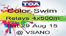 TOA Color Swim Relays  29 Aug 15  (register as a team, 4 person)